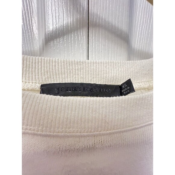 Jenni Kayne Long Sleeve Oversized Cotton Sweater Tee Size XS Ivory Boyfriend - Picture 10 of 12